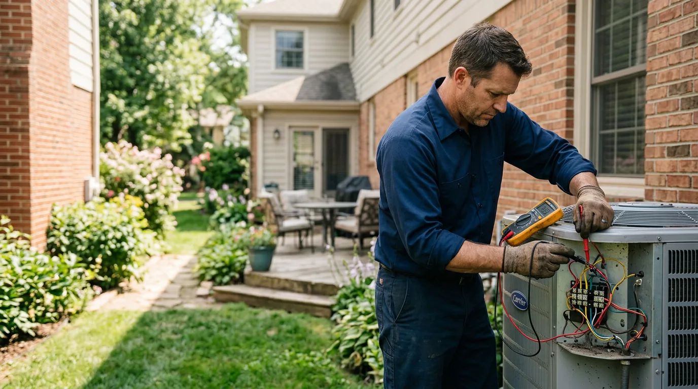 HVAC technician working near Dahinda, IL